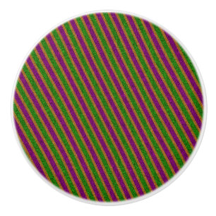 New Orleans Glitter Stripes Ceramic Knob