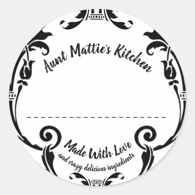 New Orleans Grillwork Cooking Baking Classic Round Sticker (Front)