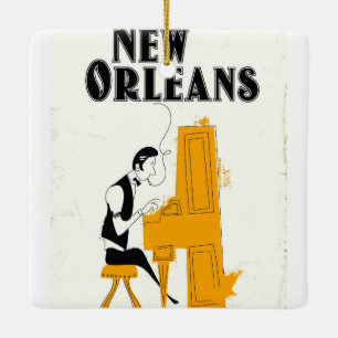 New Orleans Honky Tonk Ceramic Tree Decoration
