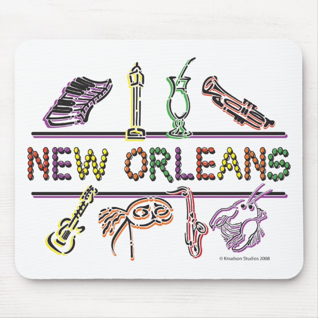 New-Orleans-ICONS- copy Mouse Pad (Front)