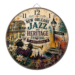 New Orleans Jazz and Heritage Festival Louisiana Dartboard