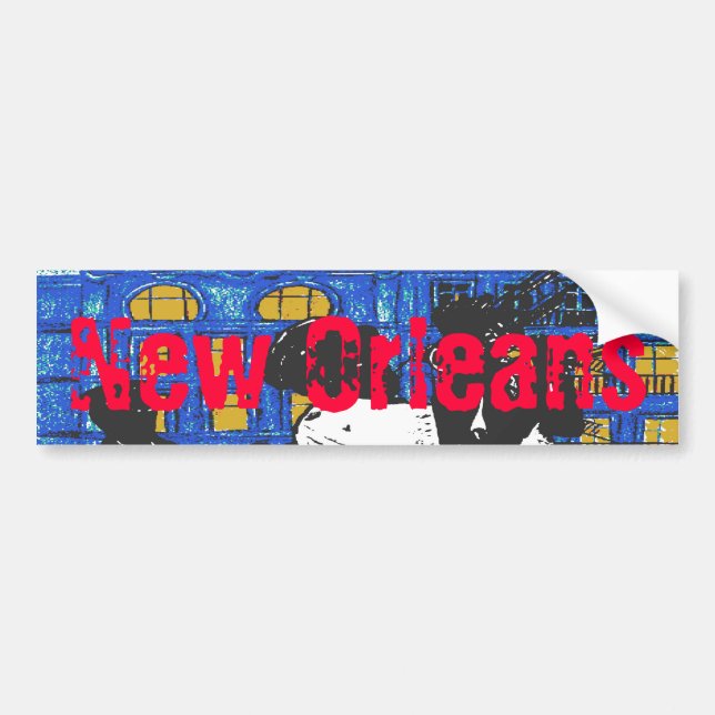New Orleans Jazz Band Bumper Sticker (Front)