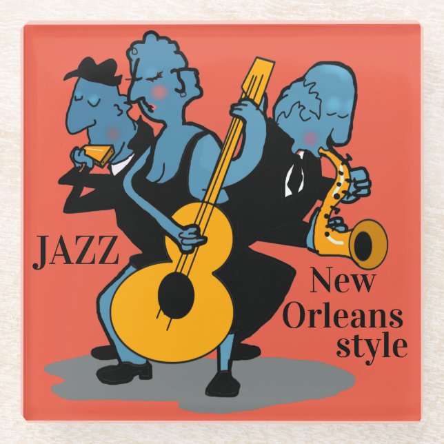 NEW ORLEANS JAZZ by Slipperywindow Coaster (Front)