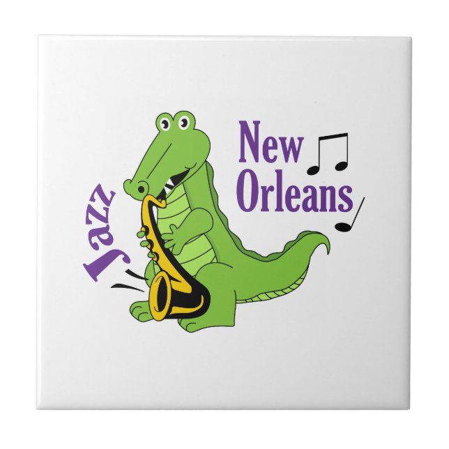 NEW ORLEANS JAZZ CERAMIC TILE (Front)