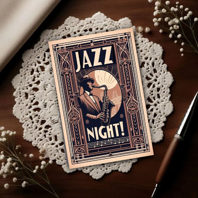 New Orleans Jazz Night – Vintage Art  Postcard (Creator Uploaded)