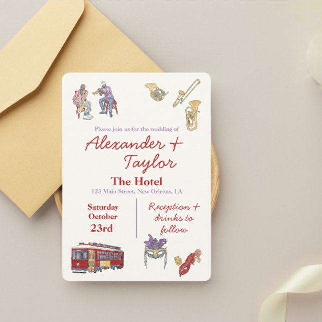 New Orleans LA Wedding Invitations  (Creator Uploaded)