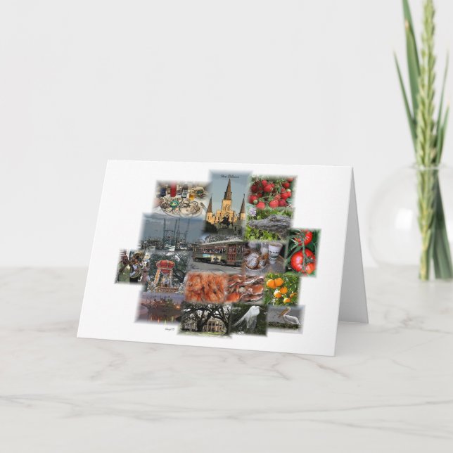 New Orleans Landmarks and Cusine Card (Front)