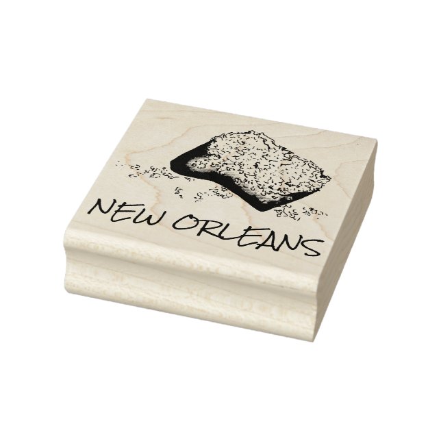 New Orleans Louisiana Beignet Pastry Foodie Stamp (Stamp)