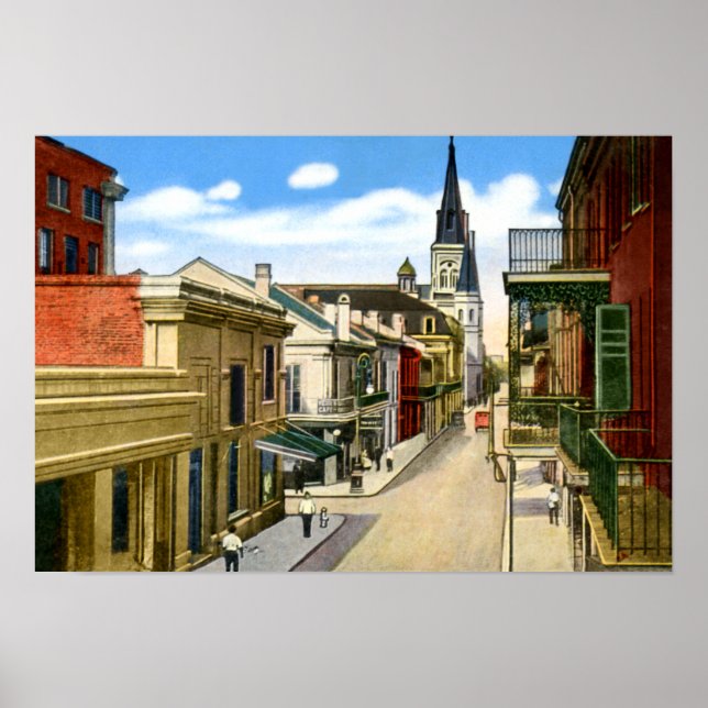 New Orleans Louisiana Chartres Street French Quart Poster (Front)