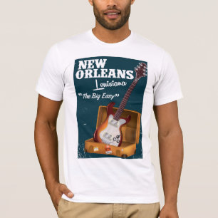 New Orleans Louisiana Electric Guitar poster T-Shirt