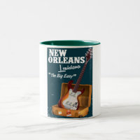 New Orleans Louisiana Electric Guitar poster