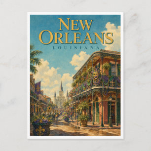 New Orleans Louisiana French Quarter GeoSaga Postcard