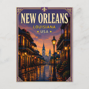 🎷 New Orleans Louisiana French Quarter  Postcard
