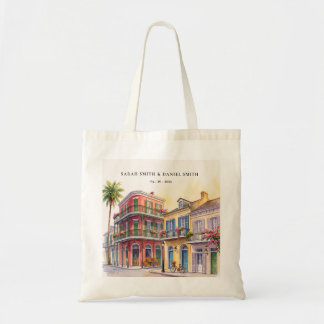 New Orleans Louisiana French quarter Watercolor Tote Bag