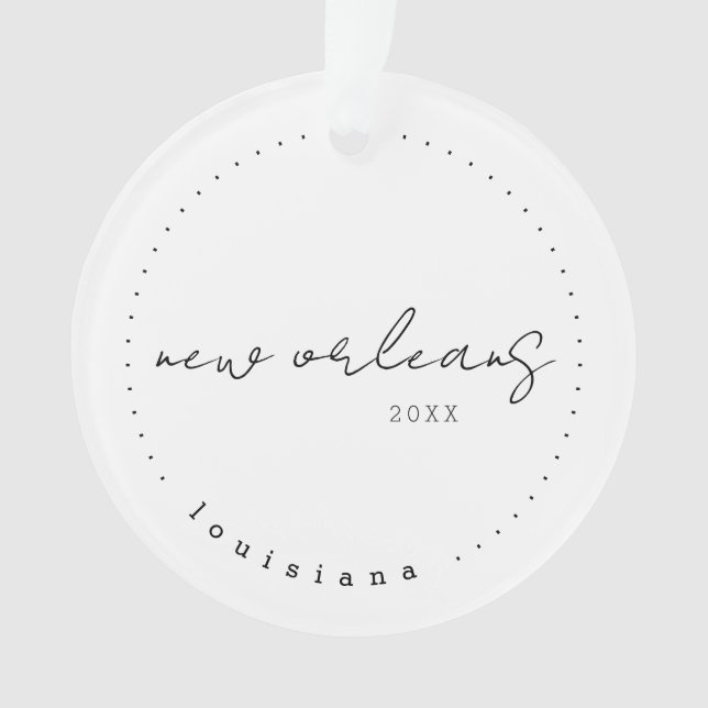 New Orleans, Louisiana LA Travel United States Ornament (Front)