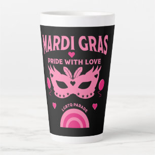 New Orleans Louisiana mardi gras street carnival Latte Mug
