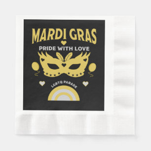 New Orleans Louisiana mardi gras street carnival Napkin