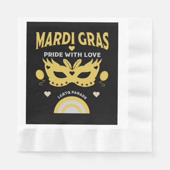 New Orleans Louisiana mardi gras street carnival Napkin (Front)