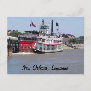 New Orleans Louisiana Mississippi River Boat Postcard