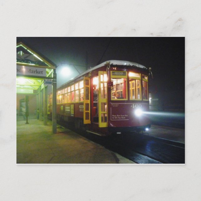 New Orleans, Louisiana- Riverfront Streetcar Postcard (Front)