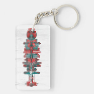 New Orleans Louisiana Skyline Key Ring