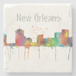 NEW ORLEANS, LOUISIANA SKYLINE STONE COASTER