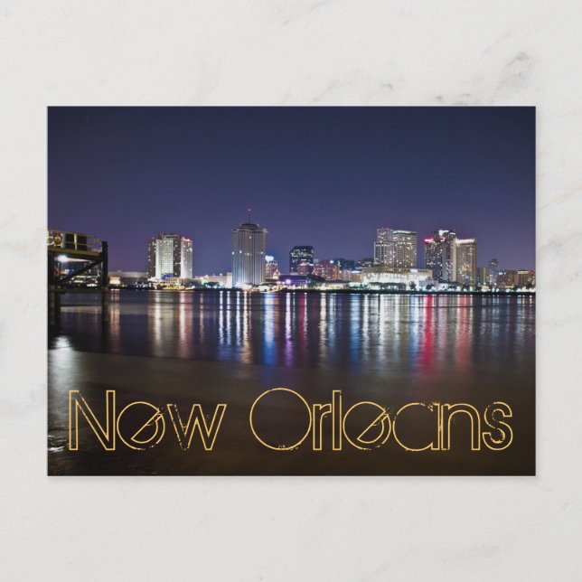 New Orleans, Louisiana / The Big Easy at night. Postcard (Front)