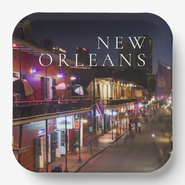 New Orleans, Louisiana | The French Quarter Paper Plate (Front)