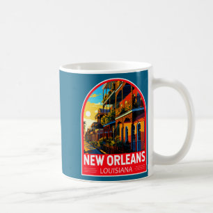 New Orleans Louisiana Travel Art Vintage Coffee Mug