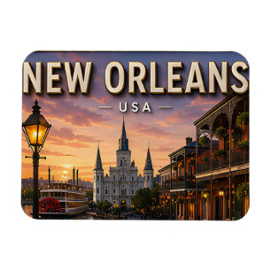 New Orleans Louisiana Travel Souvenir Gift Magnet