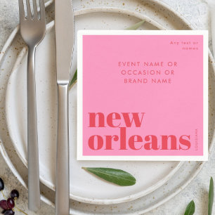 New Orleans Louisiana typography party Napkin