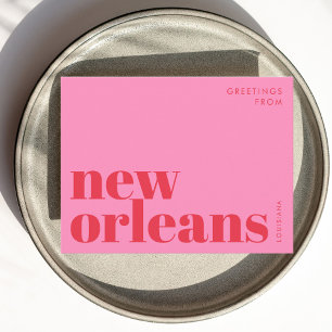 New Orleans Louisiana typography Postcard