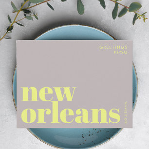 New Orleans Louisiana typography Postcard