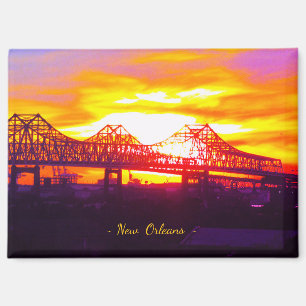 New Orleans, Louisiana, USA --- Downtown Bridge Magnet