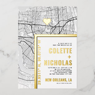 New Orleans Love Locator   City Themed Wedding