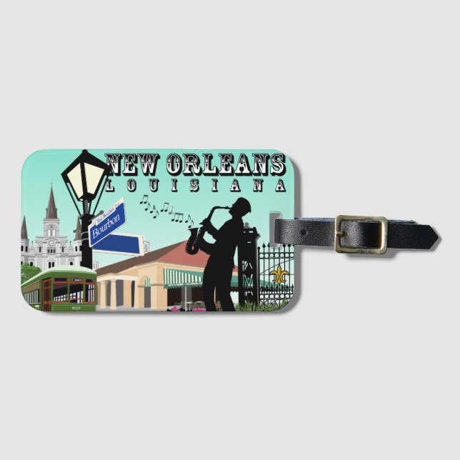 New Orleans Luggage Tag (Front Horizontal)