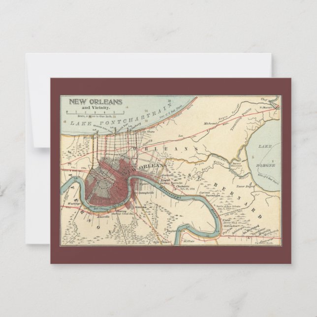 New Orleans Map 1900 (Front)