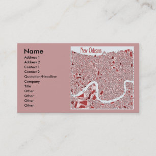New Orleans Map Abstract Business Card