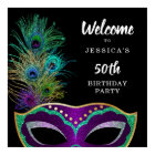 New Orleans Mardi Gras Birthday Party Welcome Sign