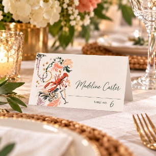 New Orleans Mardi Gras Crawfish Place Setting Card