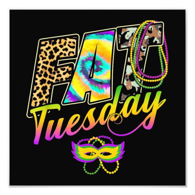 New Orleans Mardi Gras Fat Tuesday Photo Print (Front)