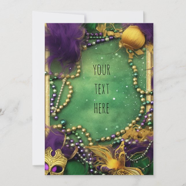 New Orleans Mardi Gras  Invitation (Front)