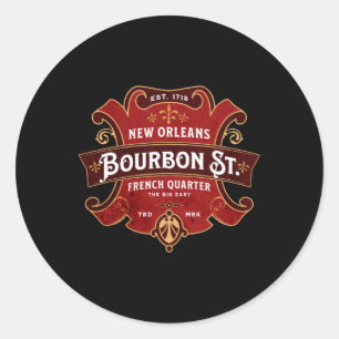New Orleans Mardi Gras Jazz Carnival 2025 Souvenir Classic Round Sticker