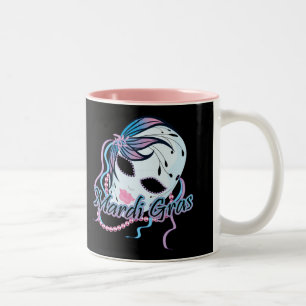 New Orleans Mardi Gras Mask Two-Tone Coffee Mug