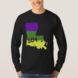 New Orleans Mardi Gras Party 504 Louisiana Carniva T-Shirt