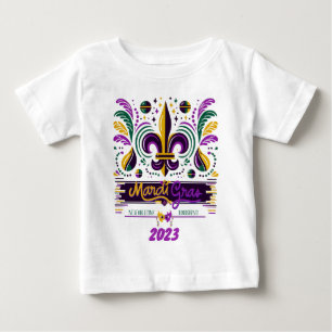 New Orleans Mardi Gras purple yellow green Baby T-Shirt