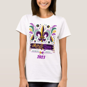 New Orleans Mardi Gras purple yellow green T-Shirt