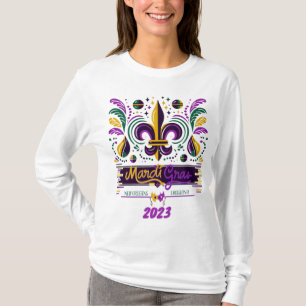 New Orleans Mardi Gras purple yellow green T-Shirt
