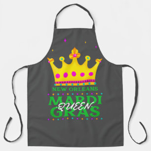 New Orleans Mardi Gras Queen Apron