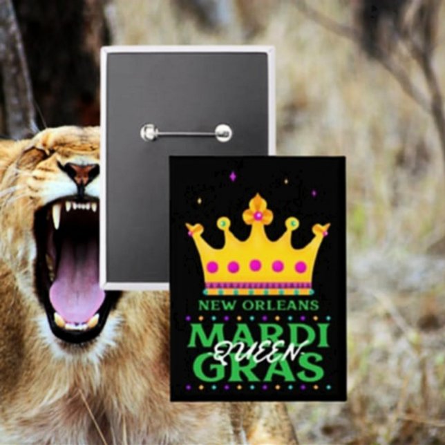 New Orleans Mardi Gras Queen Button (Creator Uploaded)